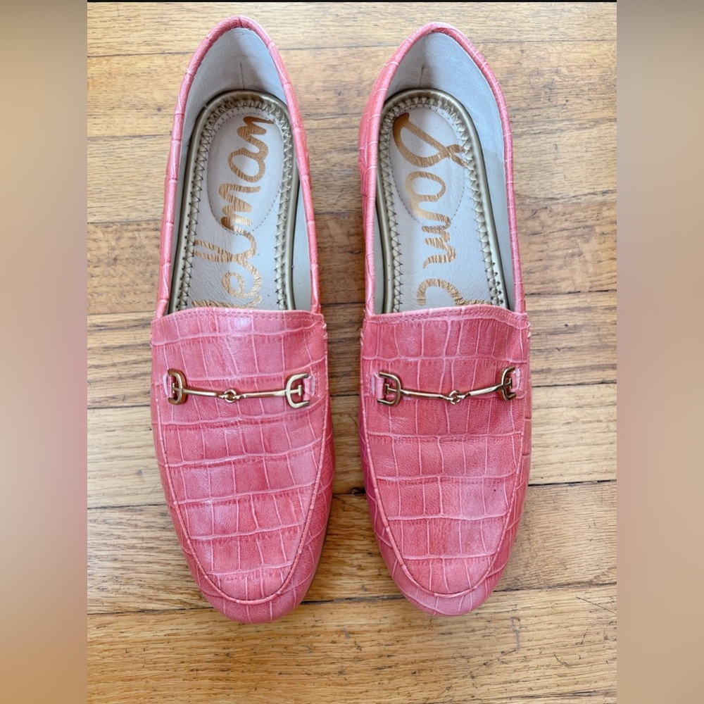 Sam Edelman Loraine Bit Loafer In Cherry Blossom Croc Size 8 Never Worn